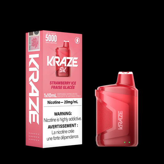 KRAZE 5000 DISPOSABLE - STRAWBERRY ICED