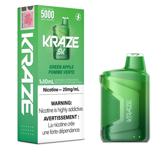 KRAZE 5000 DISPOSABLE - GREEN APPLE