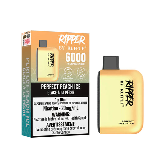 RUFPUF RIPPER 6000 DISPOSABLE - PERFECT PEACH ICE