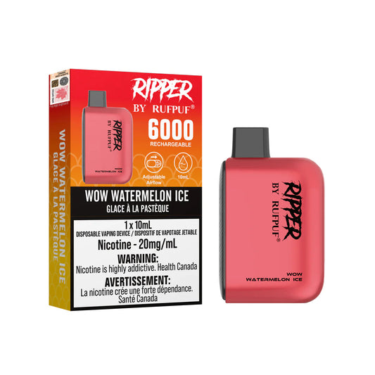 RUFPUF RIPPER 6000 DISPOSABLE - WOW WATERMELON ICE